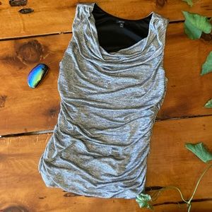 Apartment nine silver dressy tank with Cowell neck